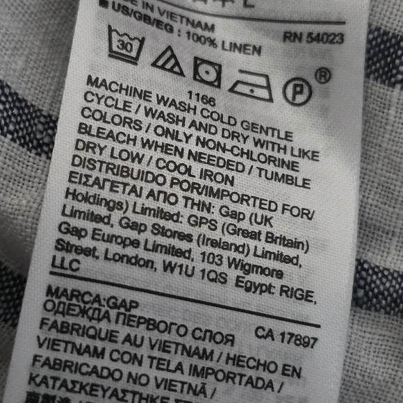 GAP Navy and White Striped Shirt - Picture 3 of 3